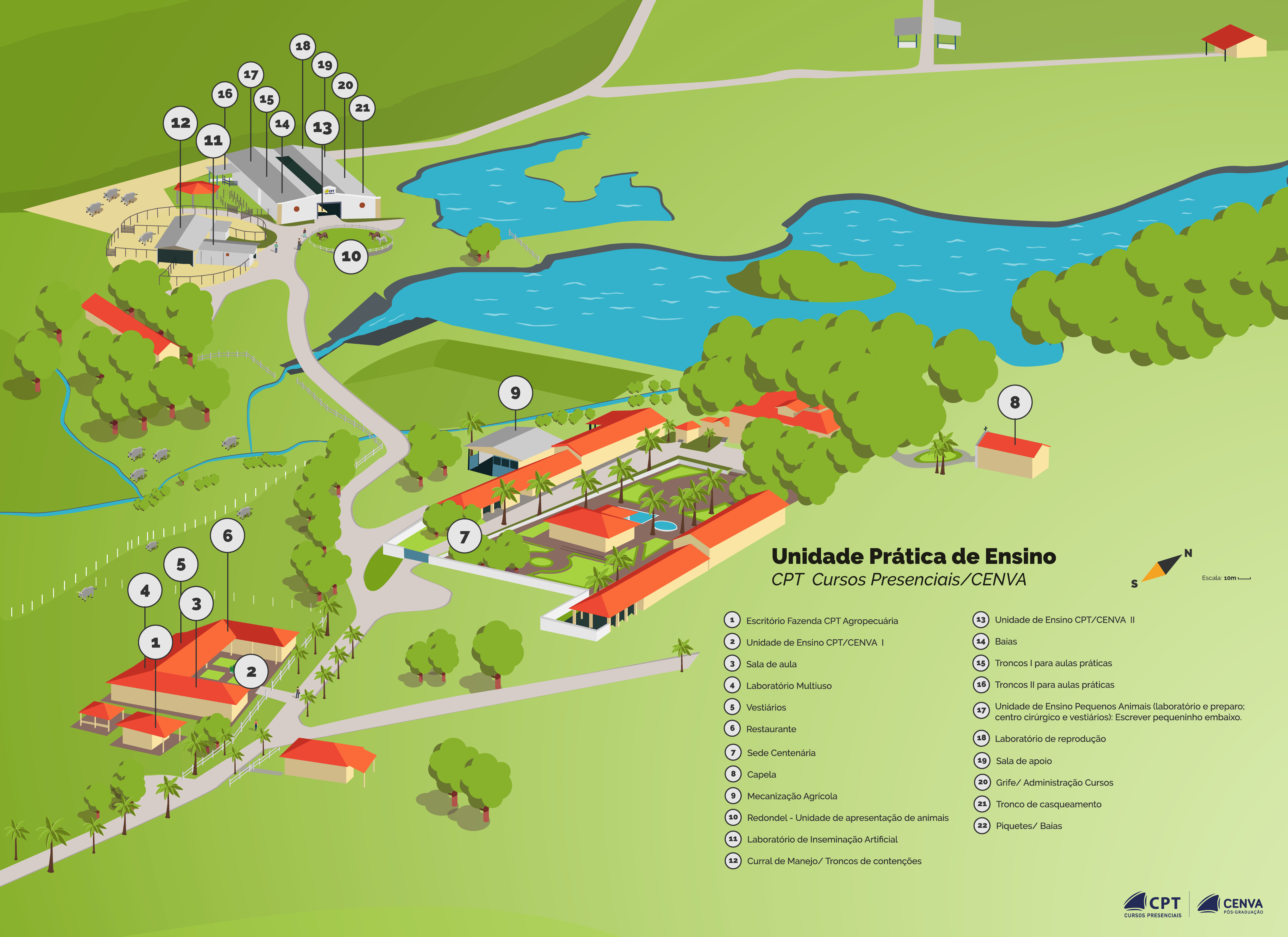 Mapa da escola Fazenda CPT/CENVA